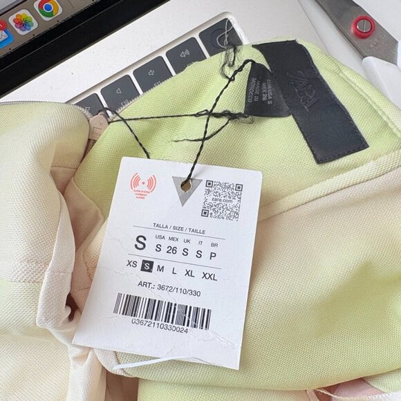 Zara Strapless Tulle Tie Dye Midi Dress NWT Size Small - Picture 11 of 12